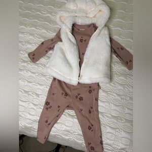 Carters warm floral outfit